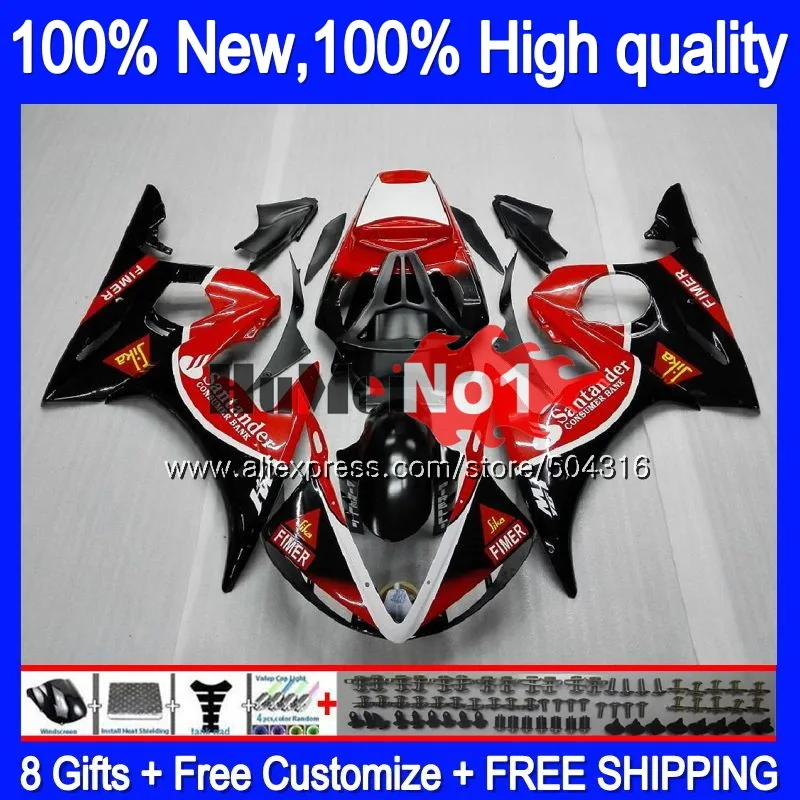 Корпус для YAMAHA YZF600 YZF R6 600CC YZF 600 R 6 CC 5MC. 20 Сантандер YZF-600 YZF-R6 2003 2004 2005 YZFR6 03 04 05 обтекатели