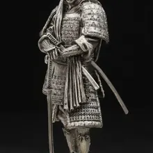 1:18 Масштаб 90 мм оловянный Металл японский 16 век воин в доспехах самурайская Статуэтка Фигурка DIY сборка статического солдата Модель подарок