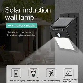 

Triangle IP65 Solar Power 40LEDs PIR Motion Sensor Wall Light Garden Yard Lamp