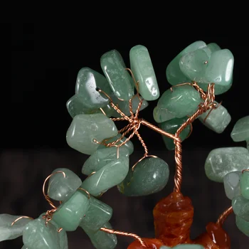 

1pc Natural Crystal Money Tree Luck Bonsai Style Wealth Feng Shui Ornaments for Office Home Shop