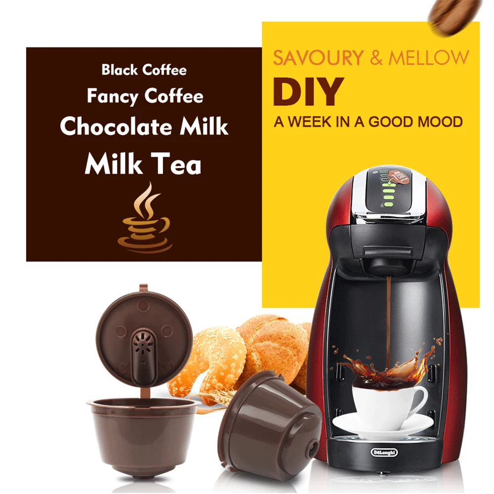 

Rose Design Coffee Filters For Nescafe Dolce Gusto Machine Refillable Reusable Coffee Capsules Dripper Cup Baskets