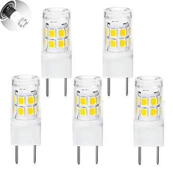 

LED G8 Light Bulb, G8 GY8.6 Bi-pin Base LED, Not Dimmable T4 G8 Base Bi-pin Xenon JCD Type LED 120V (5-Pack) (G8 3W Positive whi