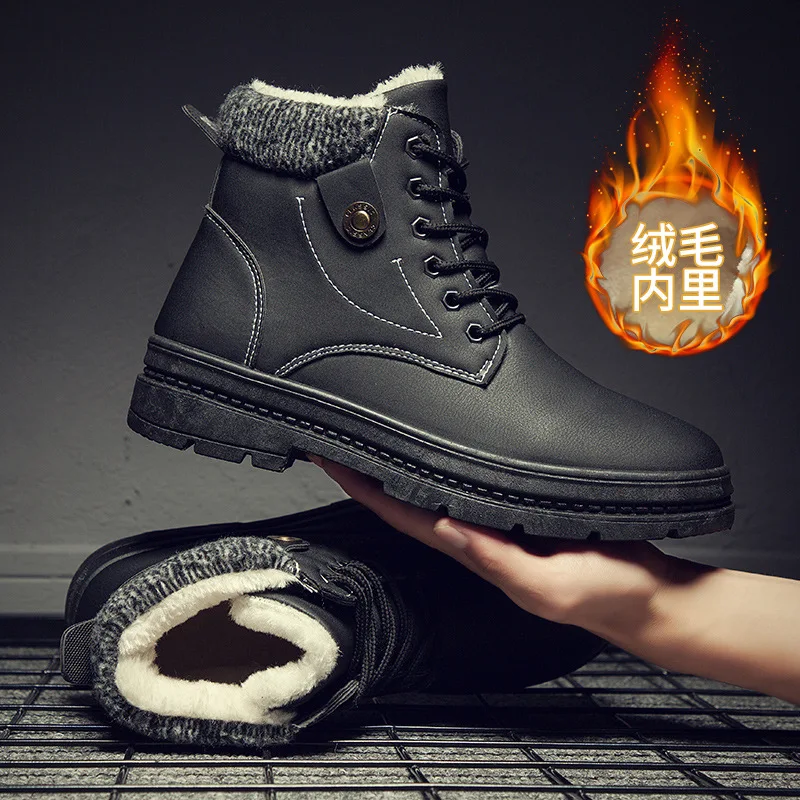 

NEW High Quality Men Martin Boots Lace Up Low Heel Martens Botas Mujer Casual Ankle Shoes Unisex PU Leather Chelsea Martins Bo