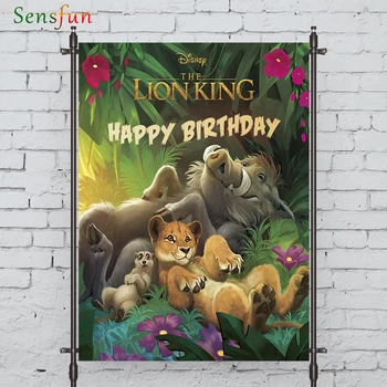 

Sensfun photographic background Wild boar The Lion King Cartoon photocall photobooth studio photography backdrop