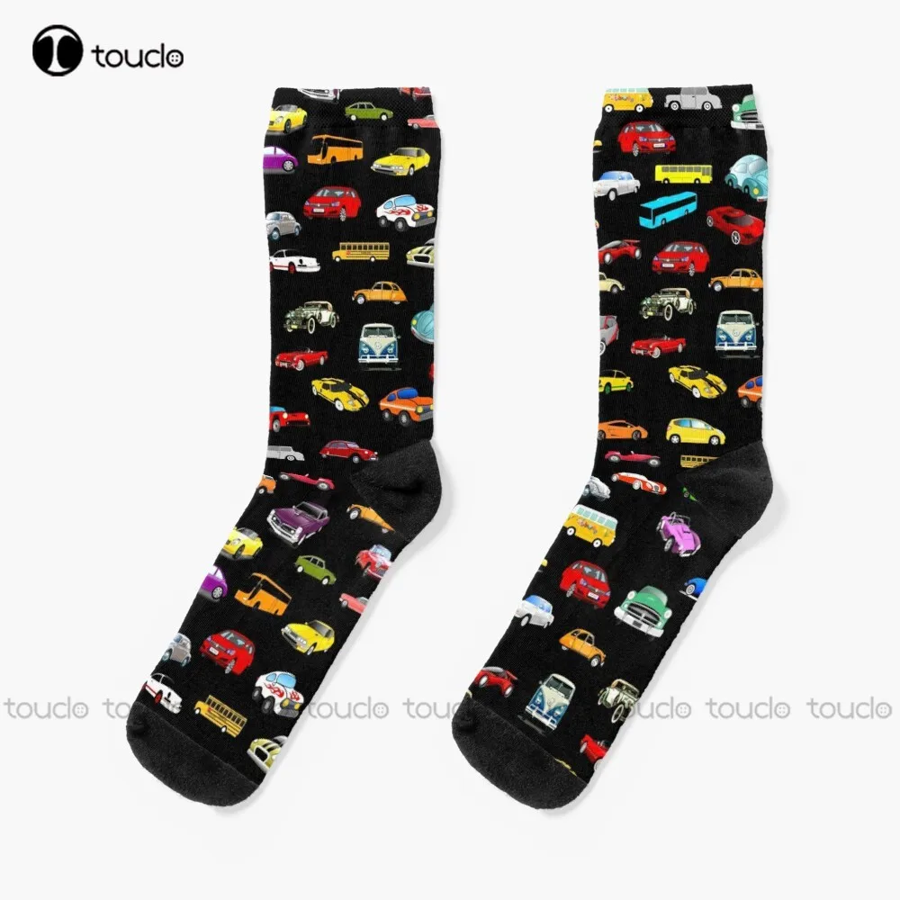 

Cars Cars Cars Socks Red Baseball Socks Christmas New Year Gift 360° Digital Print Personalized Custom Hd High Quality Women Men