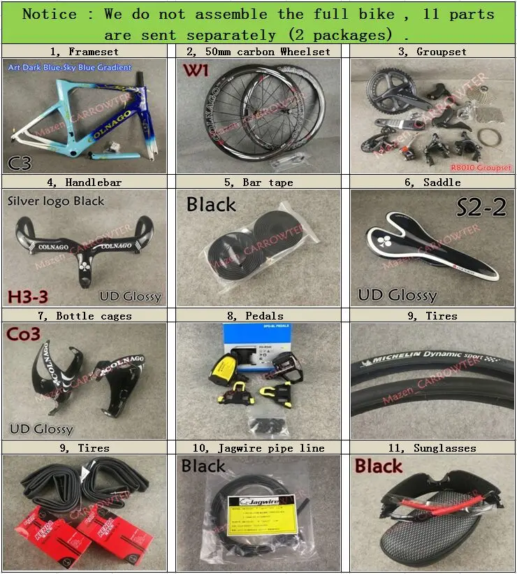 Perfect Top sale Art painting Colnago CONCEPT full Bicycle Complete carbon road bike With R8010 groupset 50mm carbon wheelset A271 hubs 4