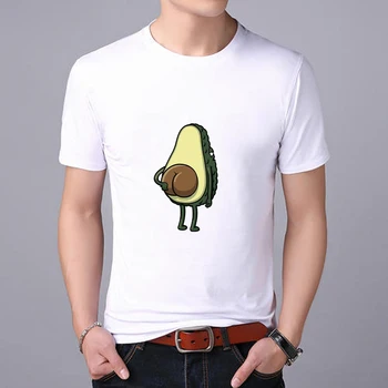 

Fashion Plus Size Men T-shirt Cartoon Avocado Pattern Print Funny T-Shirt Men O-Neck Short Sleeve Casual Cute Tshirt Tops