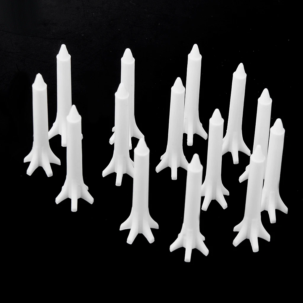 Professional Plastic Golf Tees - Hard & Durable (100 packs) - Replacement Tees, White