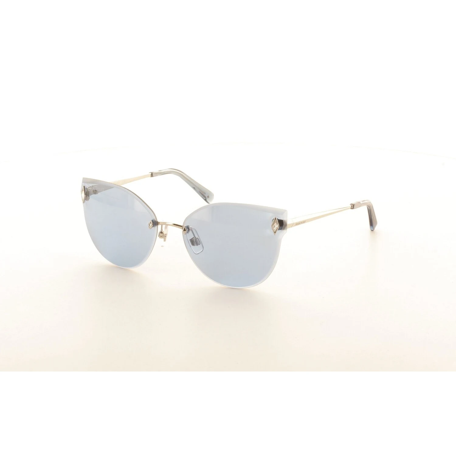 

Women's sunglasses swr 0158 16v facet silver polycarbonate oval aval 61-16-135 swarovski