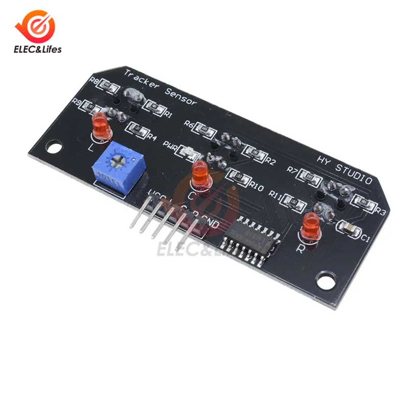 DC 5V Infrared Line Track Sensor Module 3 Channel 3CH Trio Detector Output TCRT5000 10mm Distance For Arduino/AVR/ARM/PIC Board |