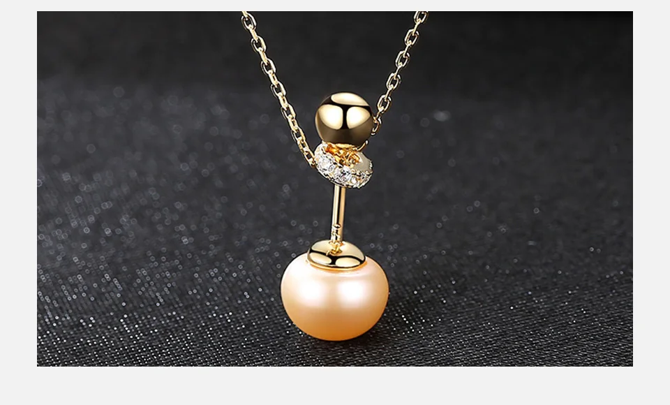 AGLOVER 925 Серебряное ожерелье жемчужная подвеска женское тонкое соединение украшений натуральная пресноводная жемчужная цепь позолоченное ожерелье подарок Вечерние