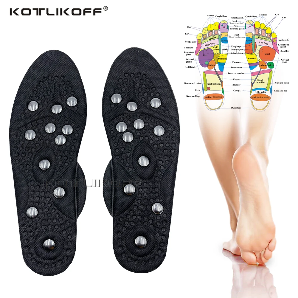 KOTLIKOFF Foot Massage Insoles Magnetic Insole Physiotherapy Therapy Acupressure Shoe Pads Slimming for Weight Loss | Обувь
