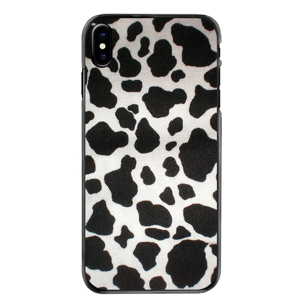 Для iPhone 11 Pro 5 5S 5C SE 6 6S 7 8 Plus X XR XS Max 4 5 6 чехол для телефона Чехол Белый Черный корова символ шаблон печати