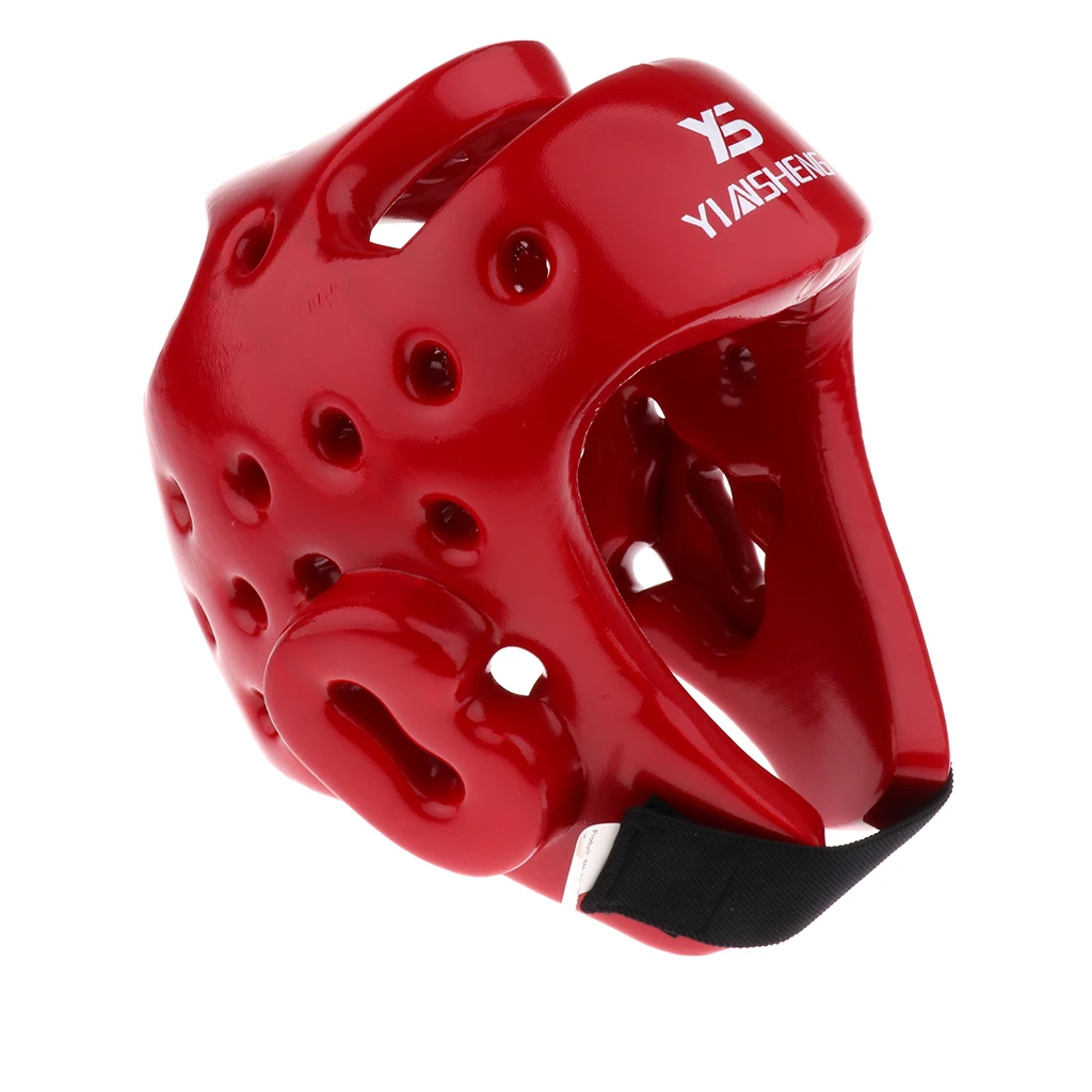 Боксерский шлем для защиты лица красный синий шлем для тхэквондо 52-56 см - Цвет: Белый