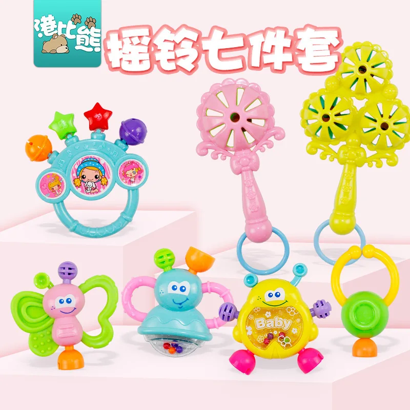 

Hong Bichon Newborn Baby Toys 6 Months Boy CHILDREN'S Teethers Hand Rattle GIRL'S Baby 0-1-Year-Old Kids