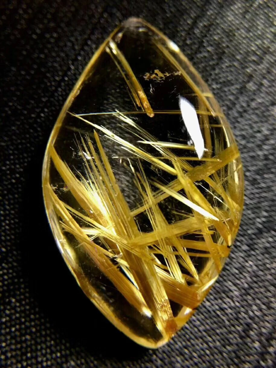 Подвеска из натурального золота Rutilated Quartz Titanium подвеска в виде капли воды