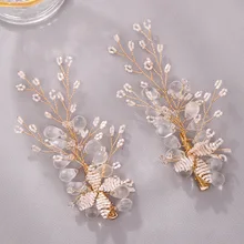 Hot Sale Handmade Shining Crystal Hairpins Clips Drop Earring Jewelry Sets Women Girl Bridal Bride Wedding Party Headdress