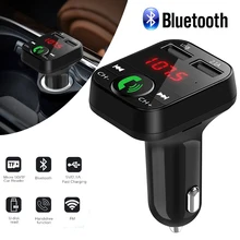USB Автомобильное зарядное устройство с fm-передатчиком авто беспроводной Bluetooth громкой связи FM модулятор телефон зарядное устройство в автомобиле для iPhone Xiaomi HUAWEI