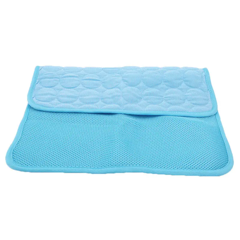

Pet Dog Cool Pad Summer Cooling Pad Mat For Dog Fiber Cloth Pet Mat Dog Blue Pads Soft Cool House Mat