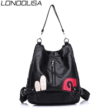 

Fashion Brand Ladies Soft Leather Back Pack Multifunction Women Travel Backpack Soft Leather School Backpack For Teenager Girls