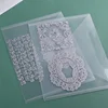 10pcs-40pcs Transparent Plastic Folder Storage Bags Envelopes For Cutting Dies Stamps Paper Cardstock Organizer Holders Bags 3