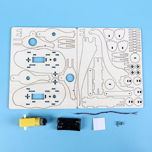 DIY 3D Walking T-rex Dinosaur Assembly Puzzles Kids Experiment Education Toy greatly exercised the child's developmental skills 5