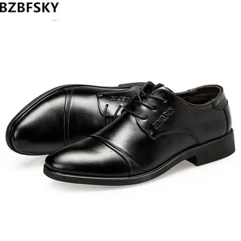 

BZBFSKY Men'S Dress Shoes Fashion Pu Leather Shoes Men Brands Wedding Oxford Shoes for Men'S Breathable Men Formal Footwear