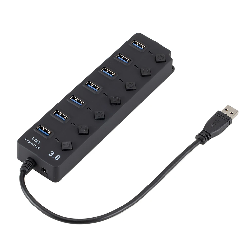 Usb-хаб 3,0 USB разветвитель быстрое зарядное устройство мульти USB 3,0 хаб 7 портов Hab Компьютерные аксессуары хаб для ПК - Цвет: 7 port