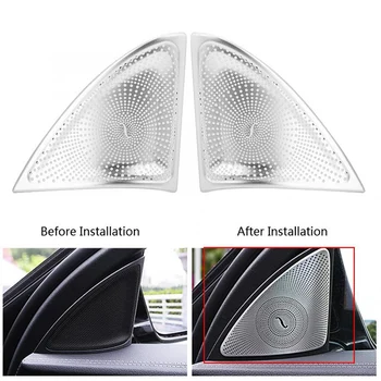 

For Mercedes Benz E Class W213 E200l E300l 2016 -2020 Car Styling Accessories Aluminum alloy Car Tweeters Speaker Cover Trim