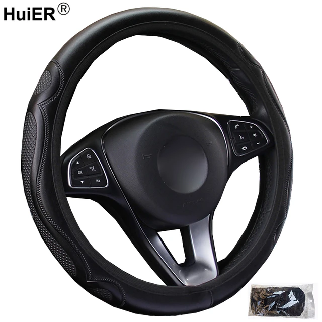 Car Steering Wheel Cover Funda Volante Braid On The Steering Wheel Volan  Comfortable Durable For 37 38 Cm Auto No Inner Ring - Steering Covers -  AliExpress