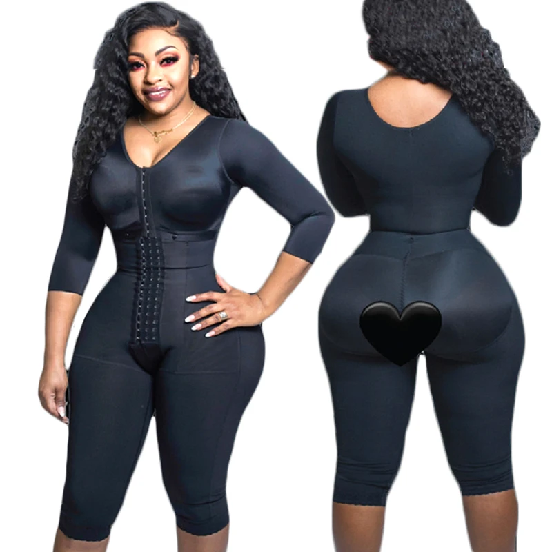 Fajas Colombianas Mujer Full Body Support Arm Compression Shrink Your Waist With Built In Bra BBl Post Op Surgery Supplies shapewear for women