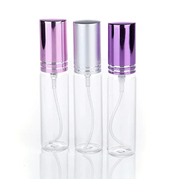 

5ML 10ML Portable Colorful Glass Refillable Perfume Bottle With Atomizer Empty Cosmetic Containers With Sprayer For Travel