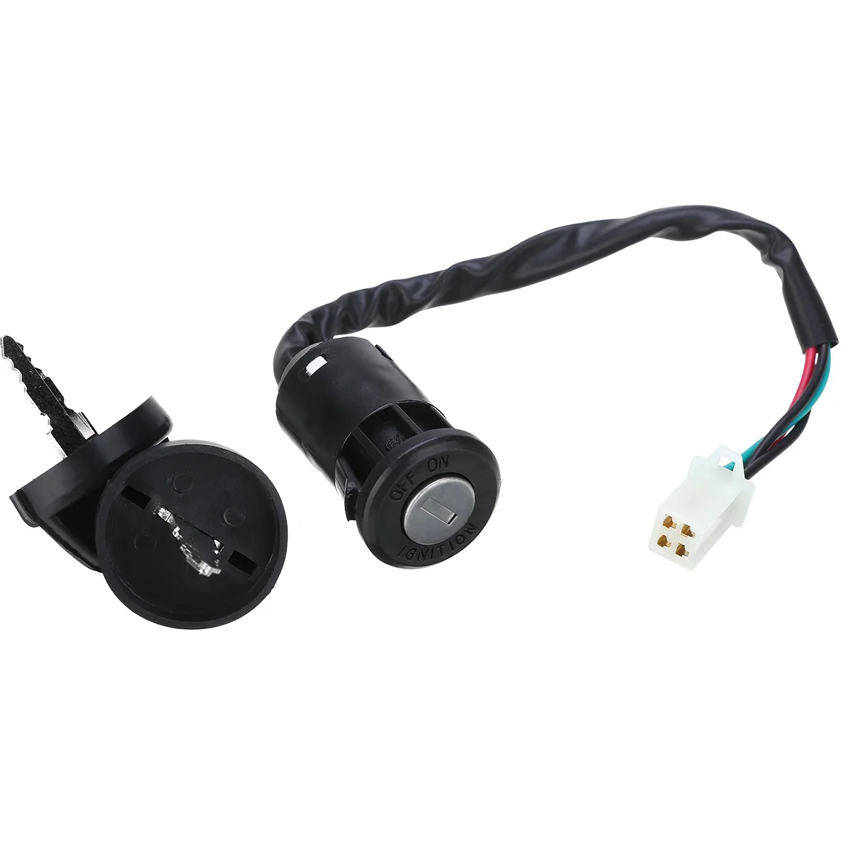 For ATV Go Kart Motorcycle 1pc 4 Wires Universal 2 Ignition Keys Start Switch Door Lock Key Motorcycle Accessories Mayitr
