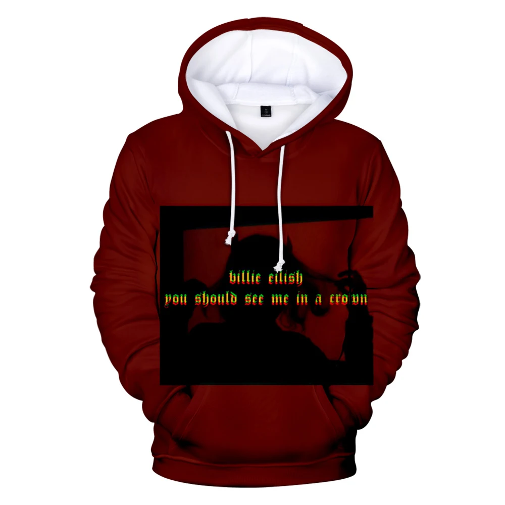3D худи Billie Eilish, женские и мужские свитшоты, повседневные осенние модные худи Billie Eilish, 3D толстовки, пуловеры для девочек, топы
