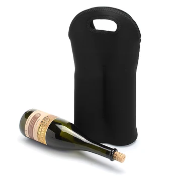 

2 Bottle Wine Bag Neoprene Outdoor Picnic Champagne Handle Tote Carrier Storage