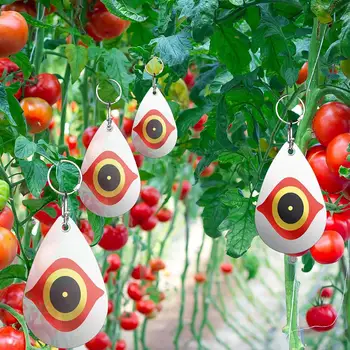 

5Pcs Big Scary Reflective Eyes Scare Bird Pendant Bird Pigeons Woodpecker Repellent Stick Garden Tree Plants Decor Tool