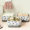 Fabric Storage Basket Toy Organizer Clothes Basket With Handle Kids Toy Storage Box Book Desktop Organizer Laundry Basket 3