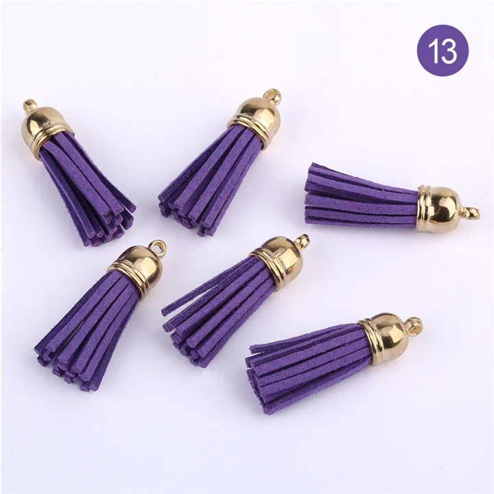 color 13 Wholesale 1000pcs Mini Suede Tassel Silver Caps DIY Leather Tassels Pendant For Key Rings Earring Cellphone Crafts Decoration - Цвет: color 13