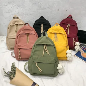 

Nylon Waterproof Women Backpack Female Large Capacity High Schoolbag Korean Vintage Girl Shoulder Bags Travel Bag Mochila 0p07
