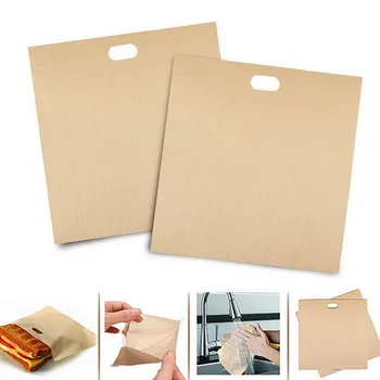 

2 Pcs Reusable Toast Bread Microwave Bag Non-Stick Toast Bag For Sandwiches Pasties Pizza Slices Kitchen Cooking Pastry Tools#25