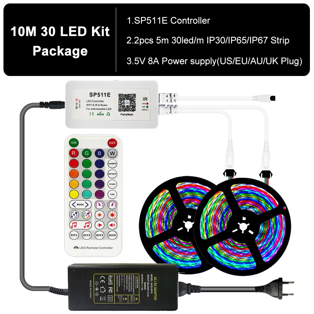Dc5v ws2812b individuell adressierbare Streifen LED 1m 5m 30 60 144led Streifen – Detail 12
