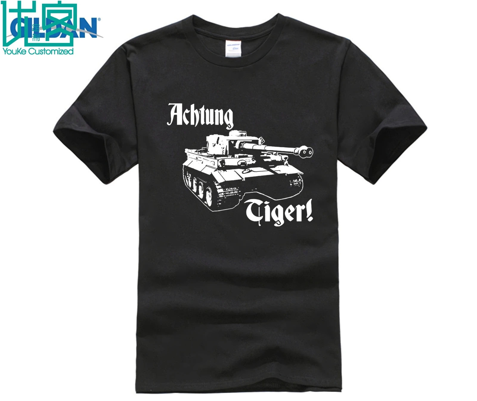 Мужская футболка с изображением тигра WW2 немецкая Deutschland Wehrmacht Panzer Tank черная Мир