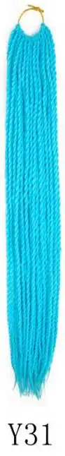 Qphair Ombre Сенегальские вьющиеся волосы крючком косы 24 дюйма 30 корней/упаковка синтетические плетеные волосы для женщин черные кроличьи волосы - Цвет: y31