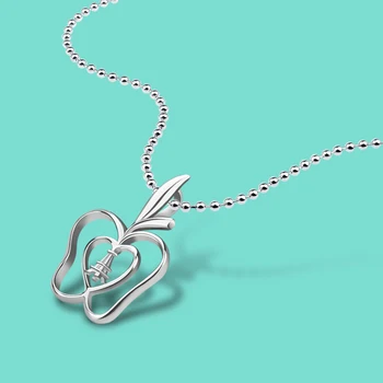 

Cute Original Silver Apple Pendant Design 925 Sterling Silver Necklace Women's Pendant Necklace Jewelry Jewelry Clavicle chain