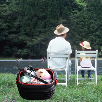 

Car Trash Bin Can Storage Bag Box Portable Outdoor Fishing Retractable Folding Water Bucket Rubbish Garbage Dust Holder
