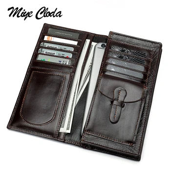 

New business retro wallet cowhide card holder card holder multifunctional men's leather long wallet