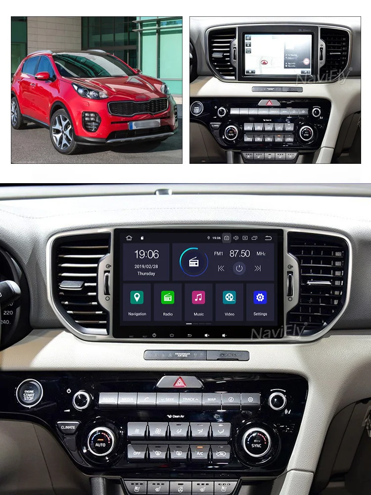 Excellent android9.0 Quad Core car dvd MUltimedia player for KIA sportage 2016 2017 KX5 gps navigation 1 din car stereo head unit 11