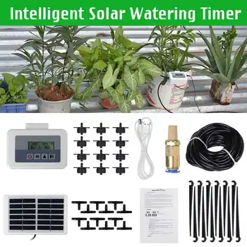 

Solor LCD Controller Automatic Watering Timer Irrigation System Greenhouse Plant Kit for Flowers Plants Bonsai Intelligent Care