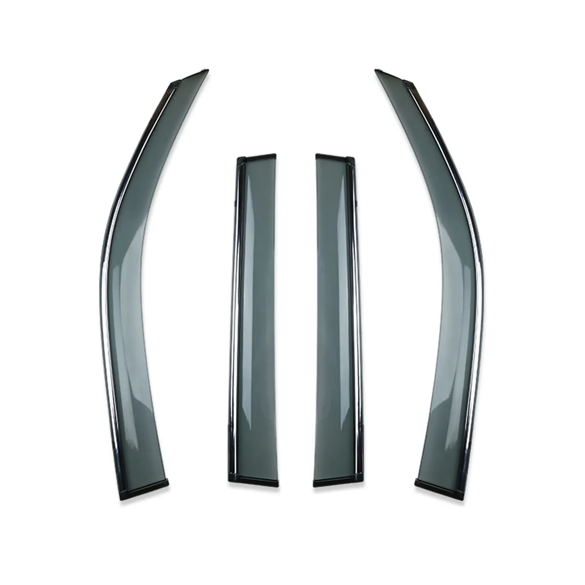 4 шт./компл. окна автомобиля козырек для Toyota Prado 150 2010 2011 2012 2013 - Цвет: Черный