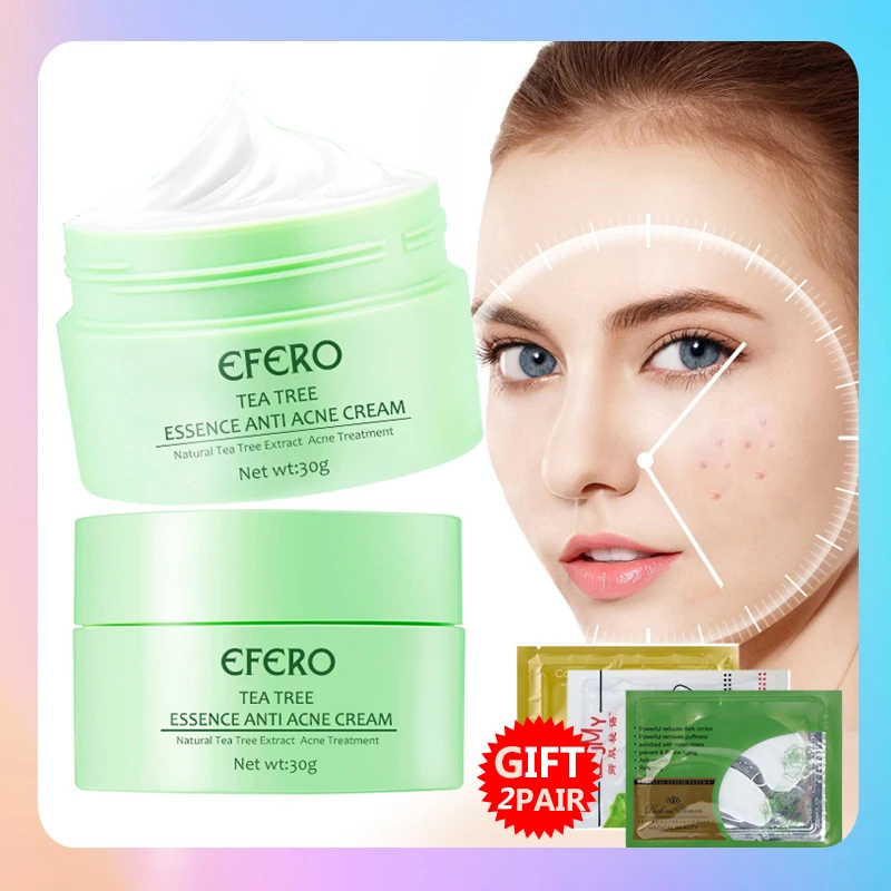 Acne Cream Eye Mask Чайное дерево эссенция лицо улитки крем против морщин крем для лица Уход за кожей ремонт лечение акне крем гиалуроновая аicd увлажняющий - Цвет: Acne Cream Eye Mask